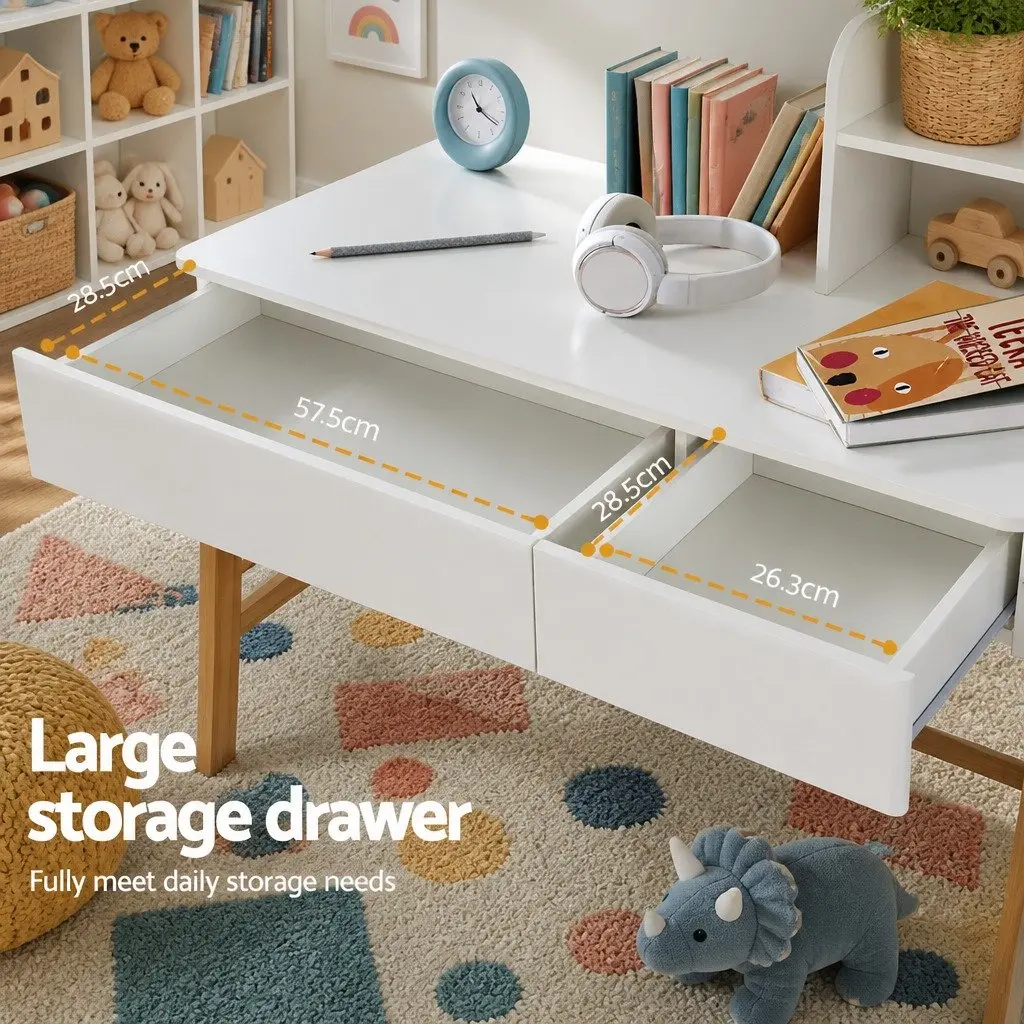 Kids Study Desk and Chair Set for Children Storage Table Activity Furniture