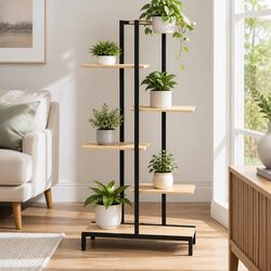 Zigzag 6-Tier Plant Stand - Dimensions 60cm W x 23cm D