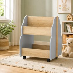 MDF Kids Bookshelf Toy Box - Dimensions 52x46x59cm