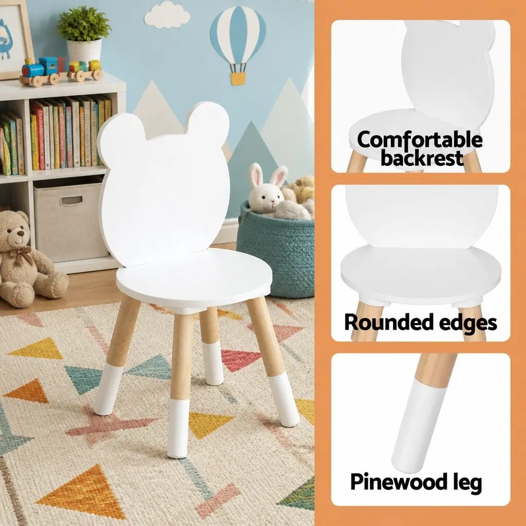 Kids Table and Chairs Set 3 Piece Activity Study Desk Children Furniture