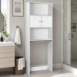 Bathroom Cabinet Over the Toilet Storage Shelf Organizer White Cupboard