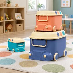 3PCS Car Shape Toy Storage Box Set — Dimensions and Specs