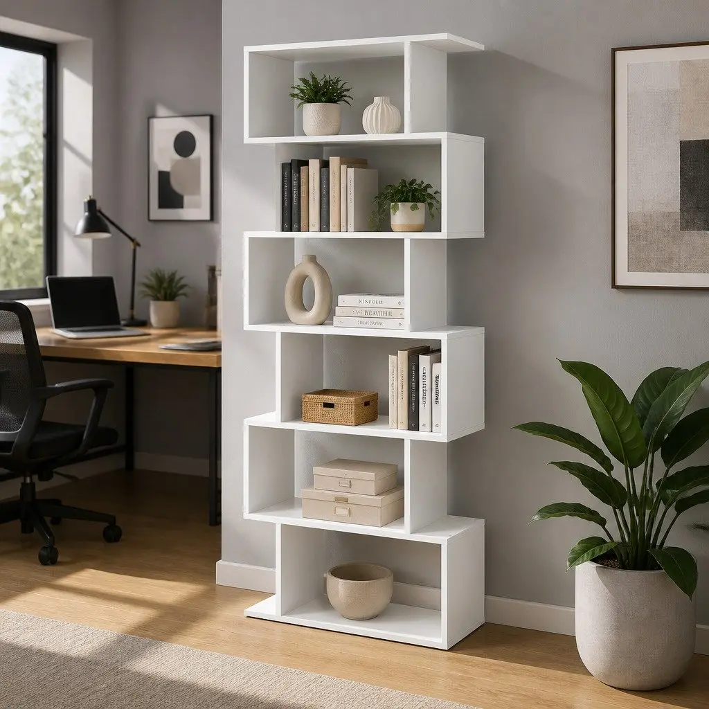 6-Tier Display Shelf in White
