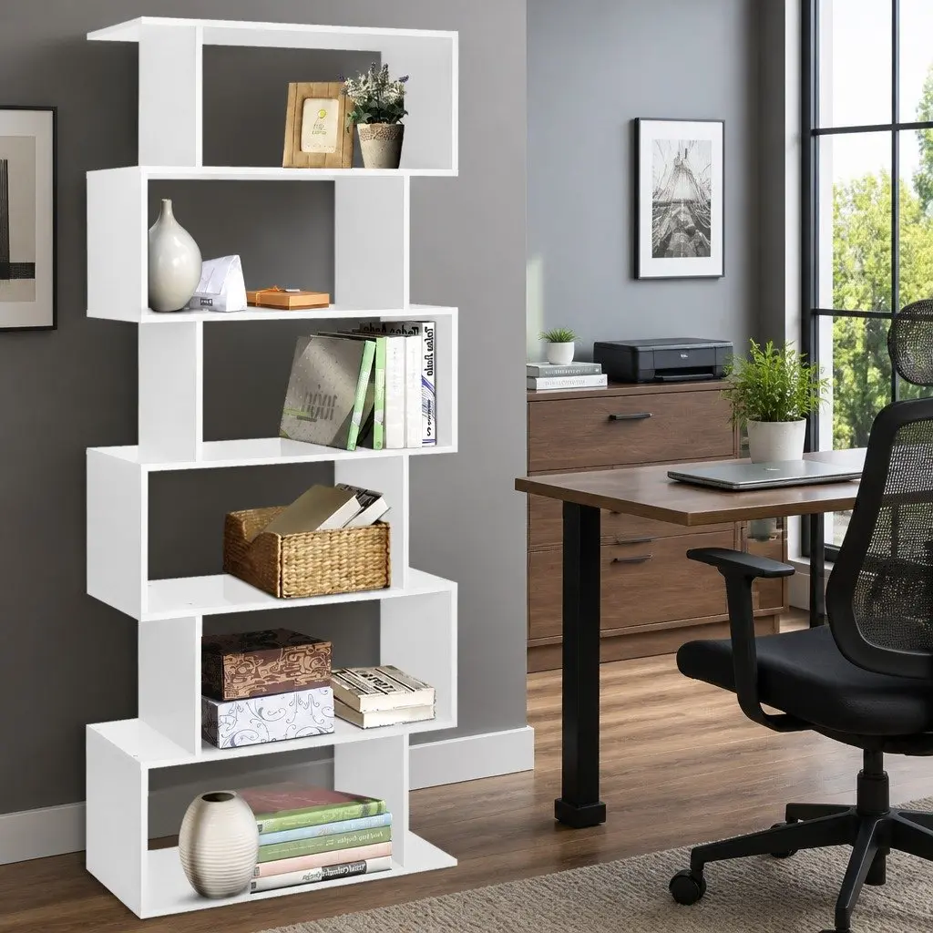 6-Tier Display Shelf in White