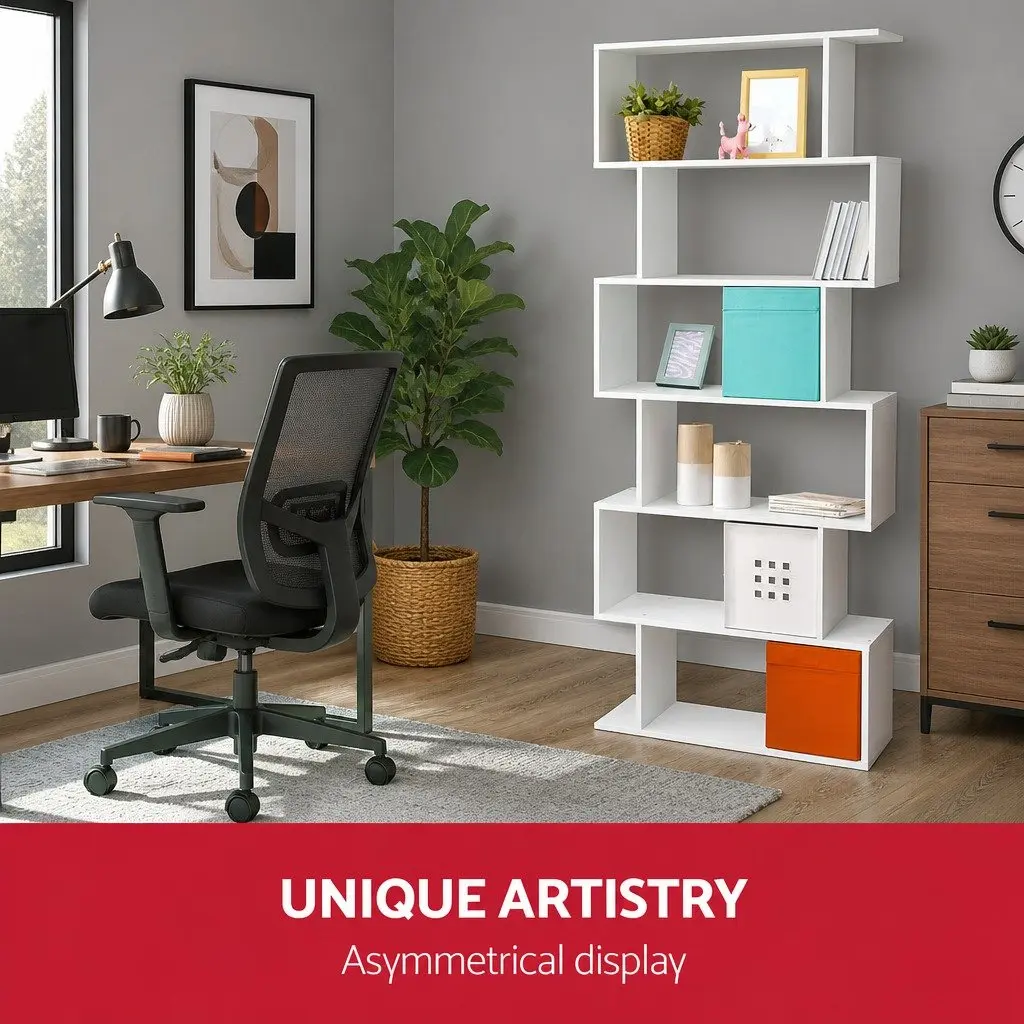 6-Tier Display Shelf in White
