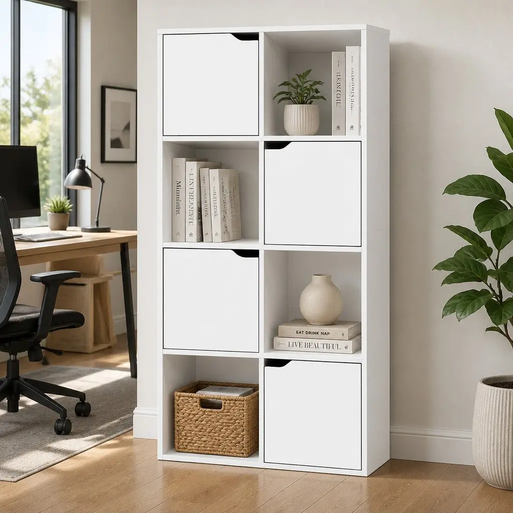 8 Cube Display Shelf in White