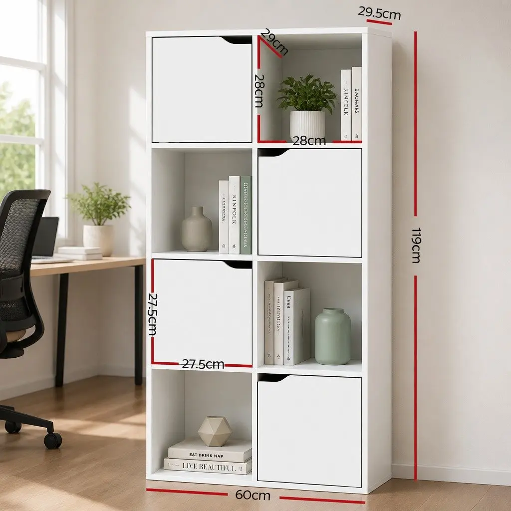 8 Cube Display Shelf in White