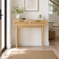 Specifications of Console Table with Rattan Drawers