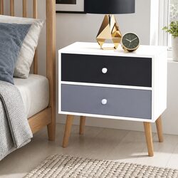 Specifications of Scandinavian Design Bedside Table with 2 Drawers
