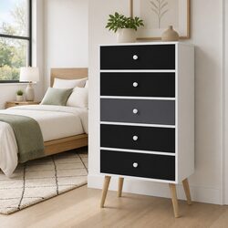 5-Drawer Chest Dimensions: 48cm W x 30cm D x 99cm H