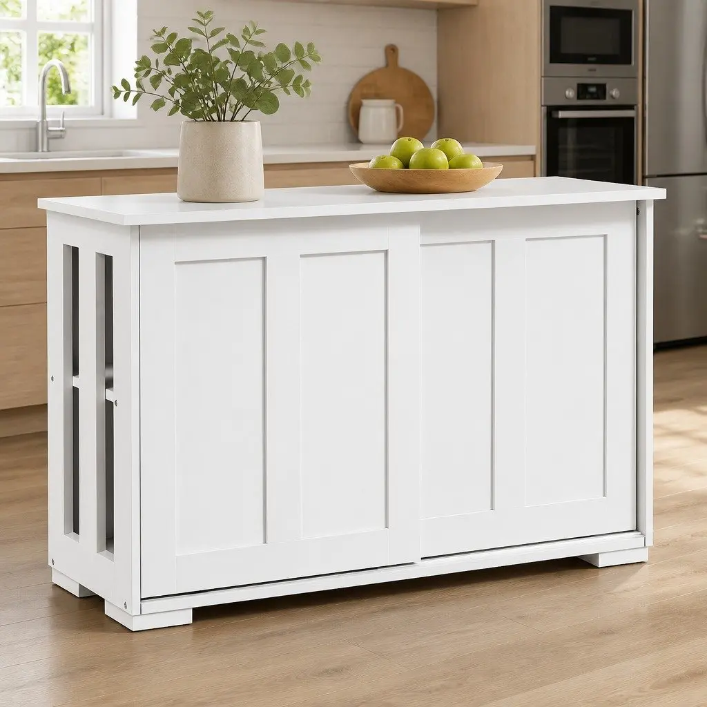 White Buffet Sideboard with Storage