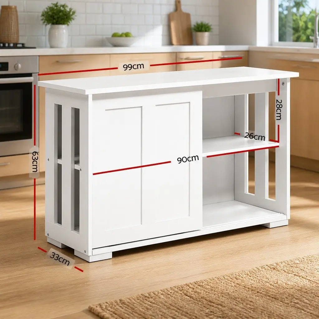 White Buffet Sideboard with Storage