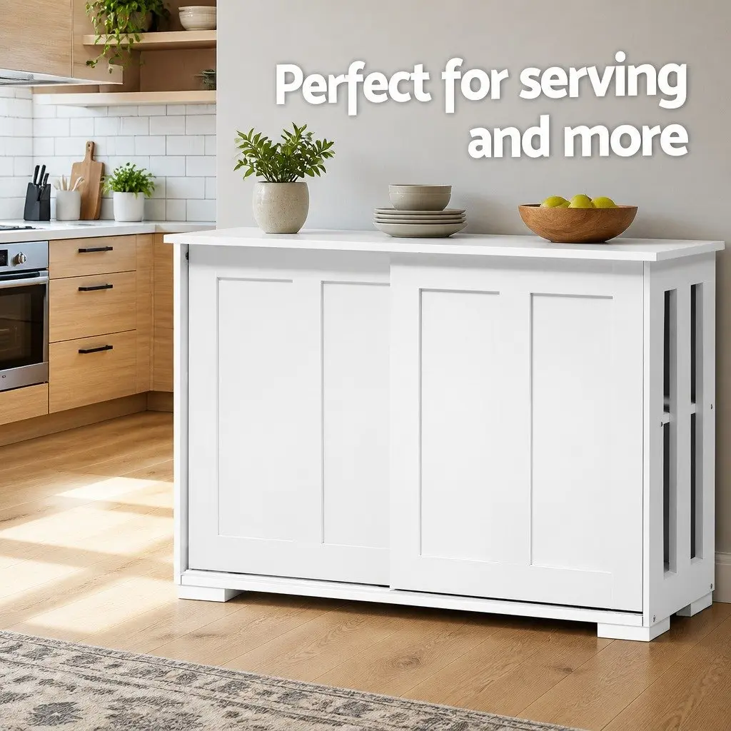 White Buffet Sideboard with Storage