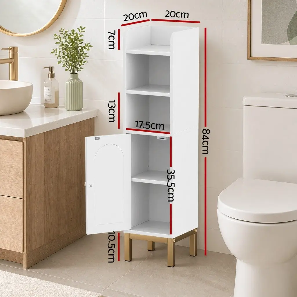 Bathroom Storage Cabinet Floor Organizer 20cm x 20cm x 84cm