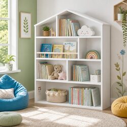 4-Tier Bookshelf Specifications: 91cm H x 74cm W x 24cm D