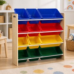 Specifications of Kids Toy Box Storage Rack with Bins