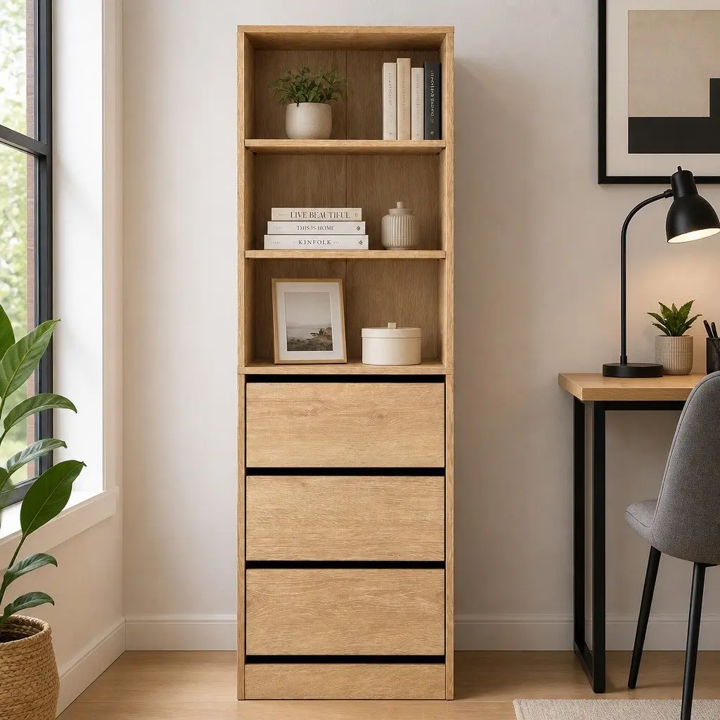 Chest of Drawers Tallboy Storage Bedroom Furniture Pine 3 Drawer