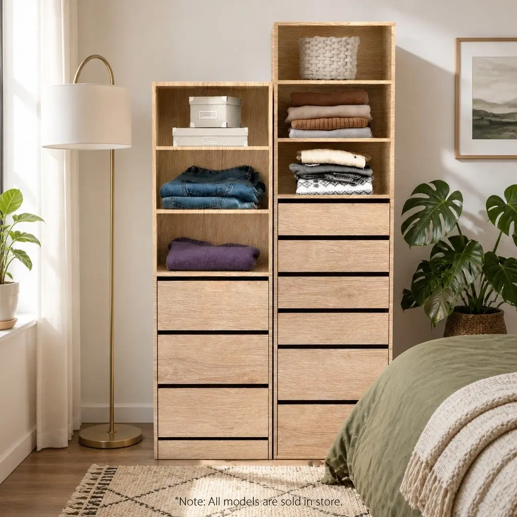 Chest of Drawers Tallboy Storage Bedroom Furniture Pine 3 Drawer