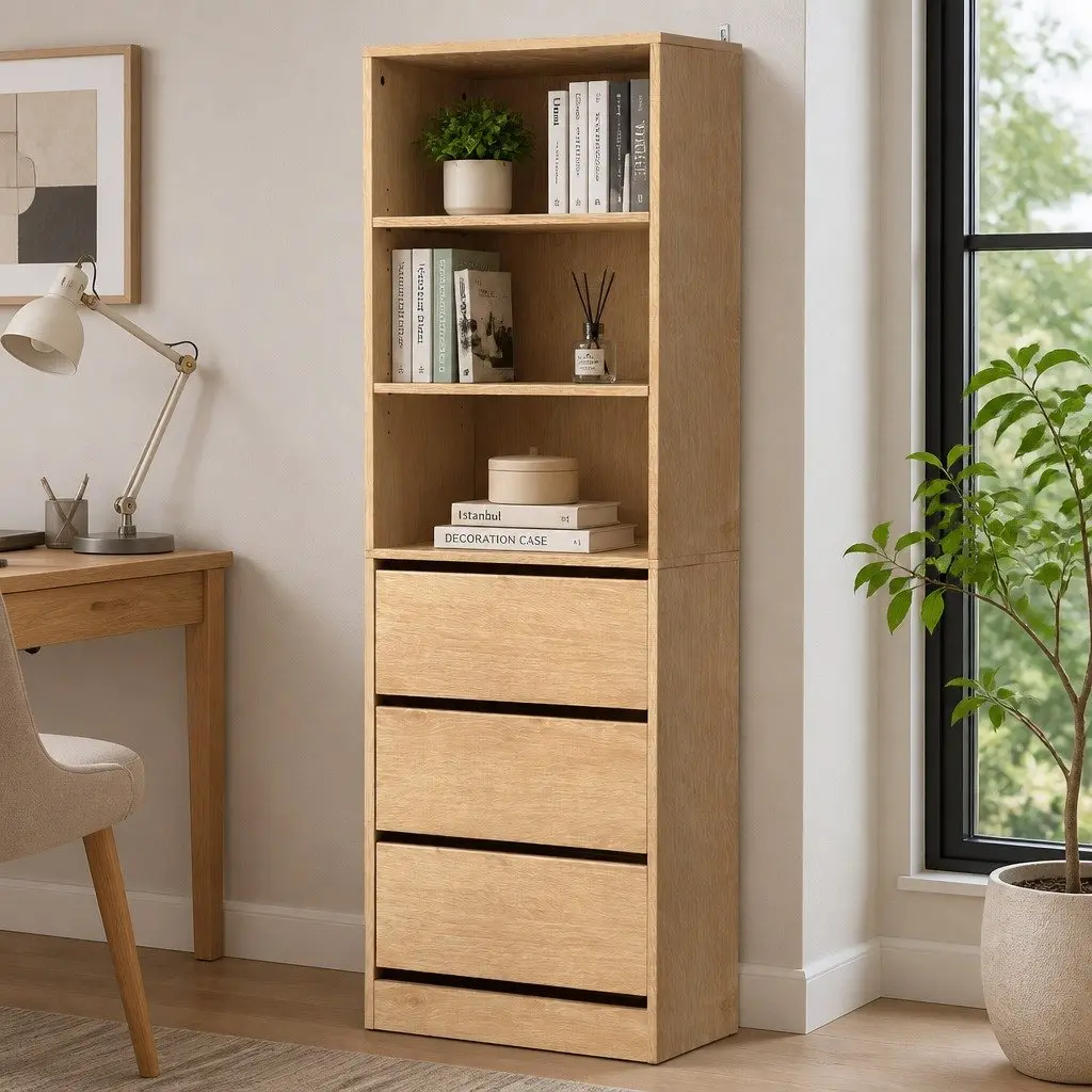 Chest of Drawers Tallboy Storage Bedroom Furniture Pine 3 Drawer