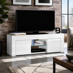 130cm White Entertainment Unit Specifications and Features