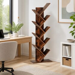 9 Tier Tree Bookshelf - Dimensions and Specs Included