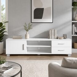 Entertainment Unit Specifications: 120cm White TV Cabinet