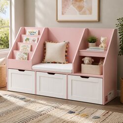 Specifications of Kids Bookshelf with Toy Storage 140cm