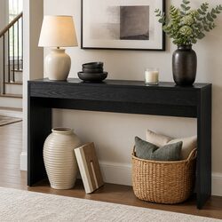 120cm Console Table: Black Finish and Dimensions