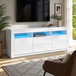 160cm White Entertainment Unit: Dimensions and Materials