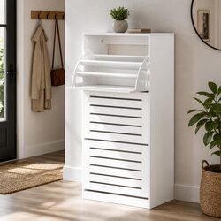 Shoe Cabinet Dimensions: 60cm W x 29cm D x 121cm H
