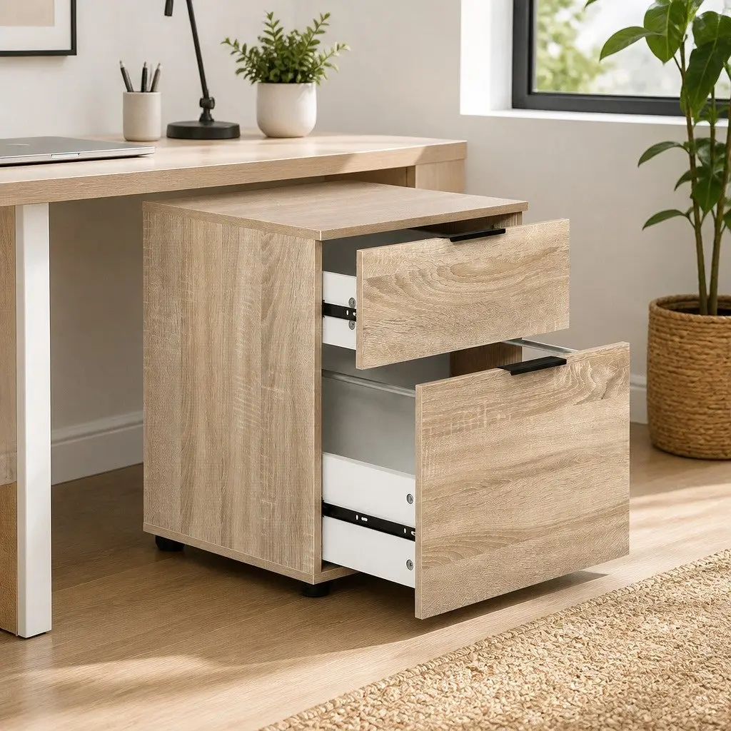 2 Drawer Beige Filing Cabinet