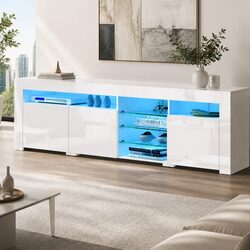 Specifications of the White 180cm LED Entertainment Unit