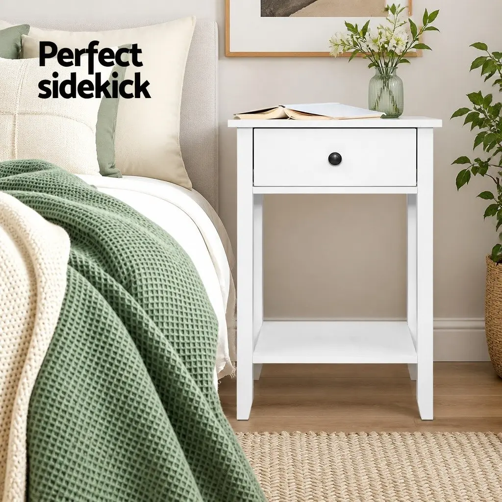 Bedside Table with 1 Drawer, 50cm x 30cm x 74cm