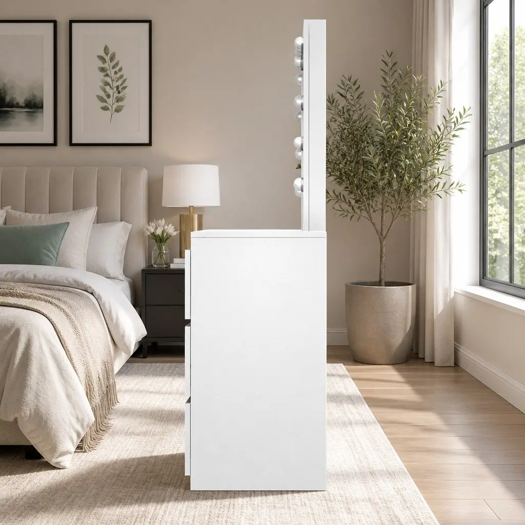 LED Dressing Table with Stool