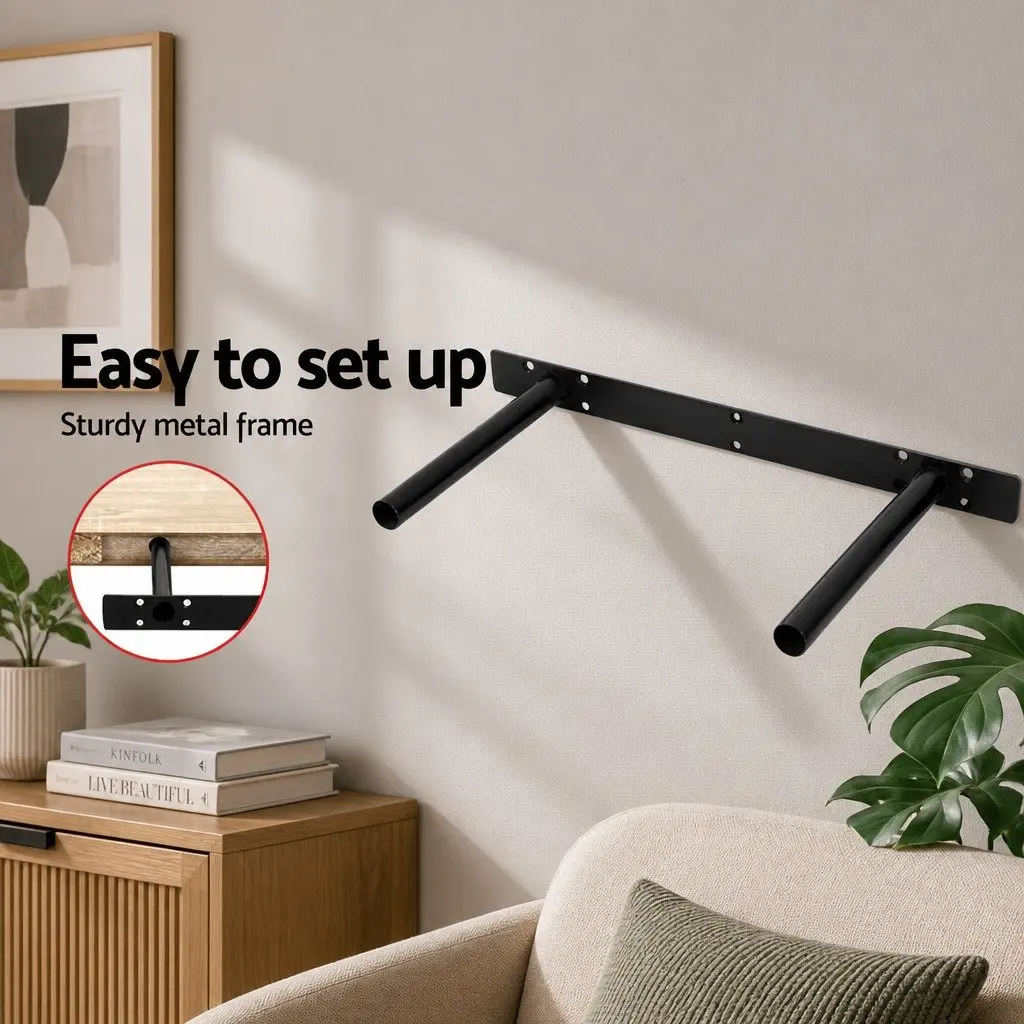 Floating Wall Shelf Set of 3 Oak Display Storage Shelves for Home Office Living