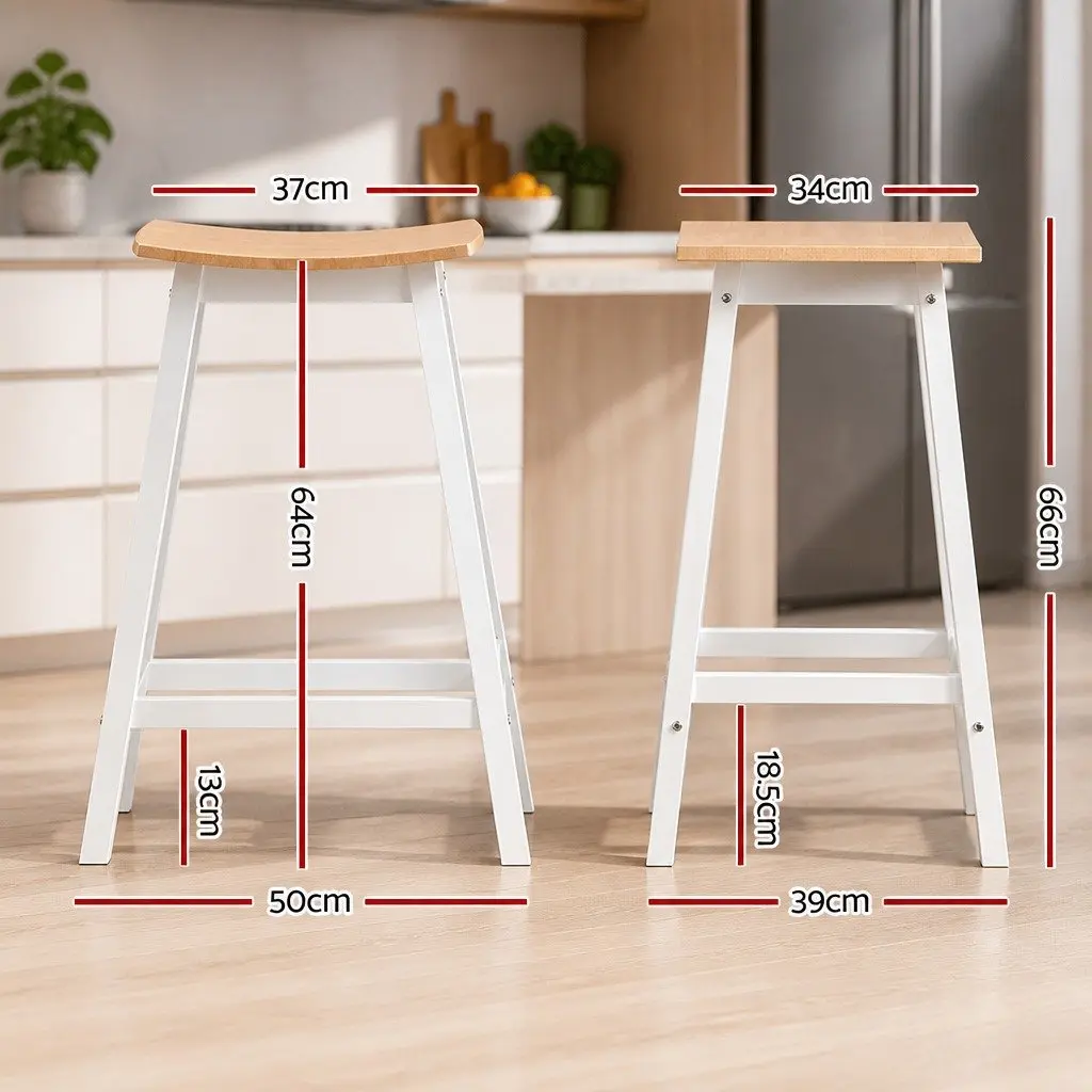 Bar Stools Wooden Chairs Set of 2