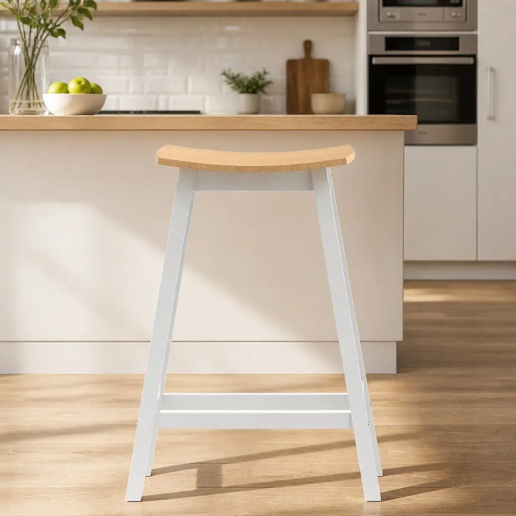 Bar Stools Wooden Chairs Set of 2