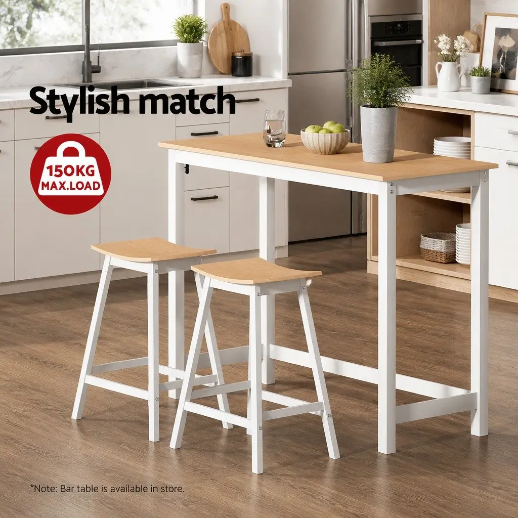 Bar Stools Wooden Chairs Set of 2