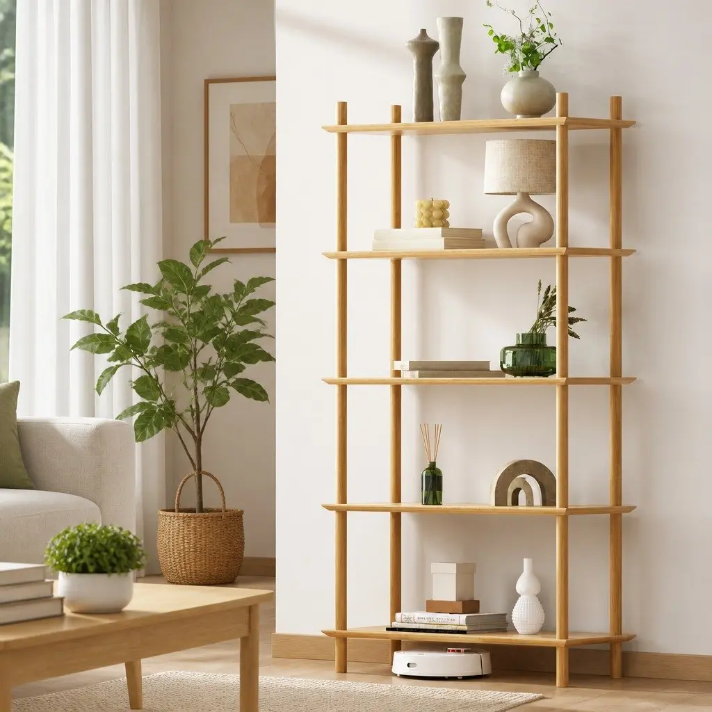 5 Tier Bookshelf Display Stand Storage Rack Shelves Living Room 80cm x 30cm x 150cm