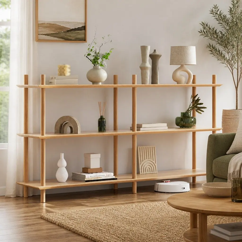3-Tier Bookshelf Display Stand Storage Rack Wooden Shelves Living Room 160cm H x 30cm W x 82cm D