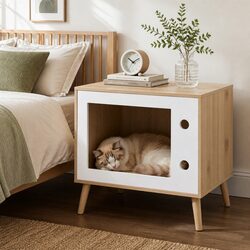 60cm Bedside Table with Cat House – Specs Inside
