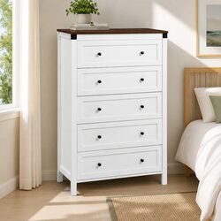 5 Drawer Chest of Drawers - 80W x 40D x 123H cm