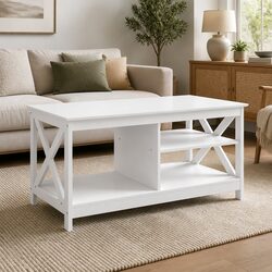 3-Tier Coffee Table Dimensions: 90cm x 50cm x 45cm
