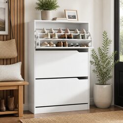 Shoe Rack Cabinet Specifications: 24 Pairs Capacity