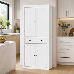 6-Tier White Buffet Sideboard with Two Drawers - Specifications