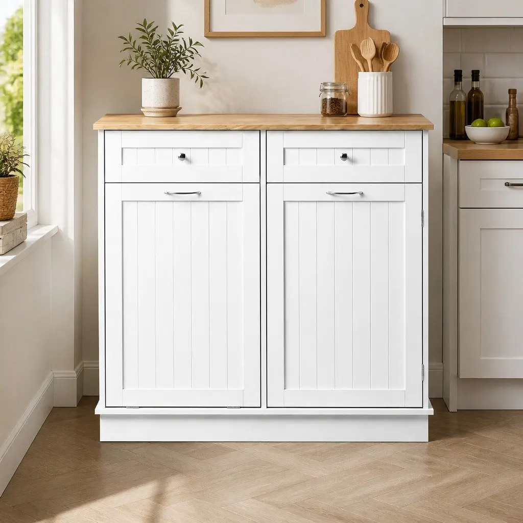White Kitchen Buffet Sideboard with