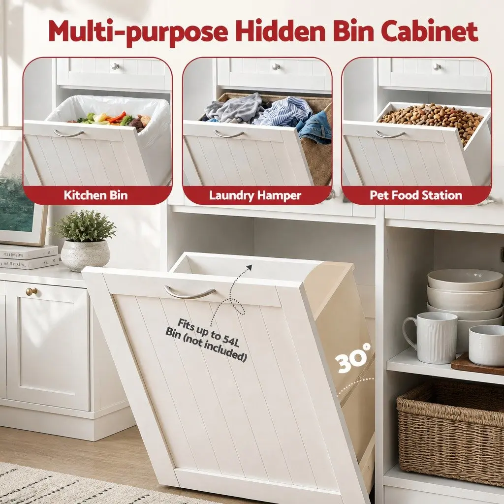 White Kitchen Buffet Sideboard with