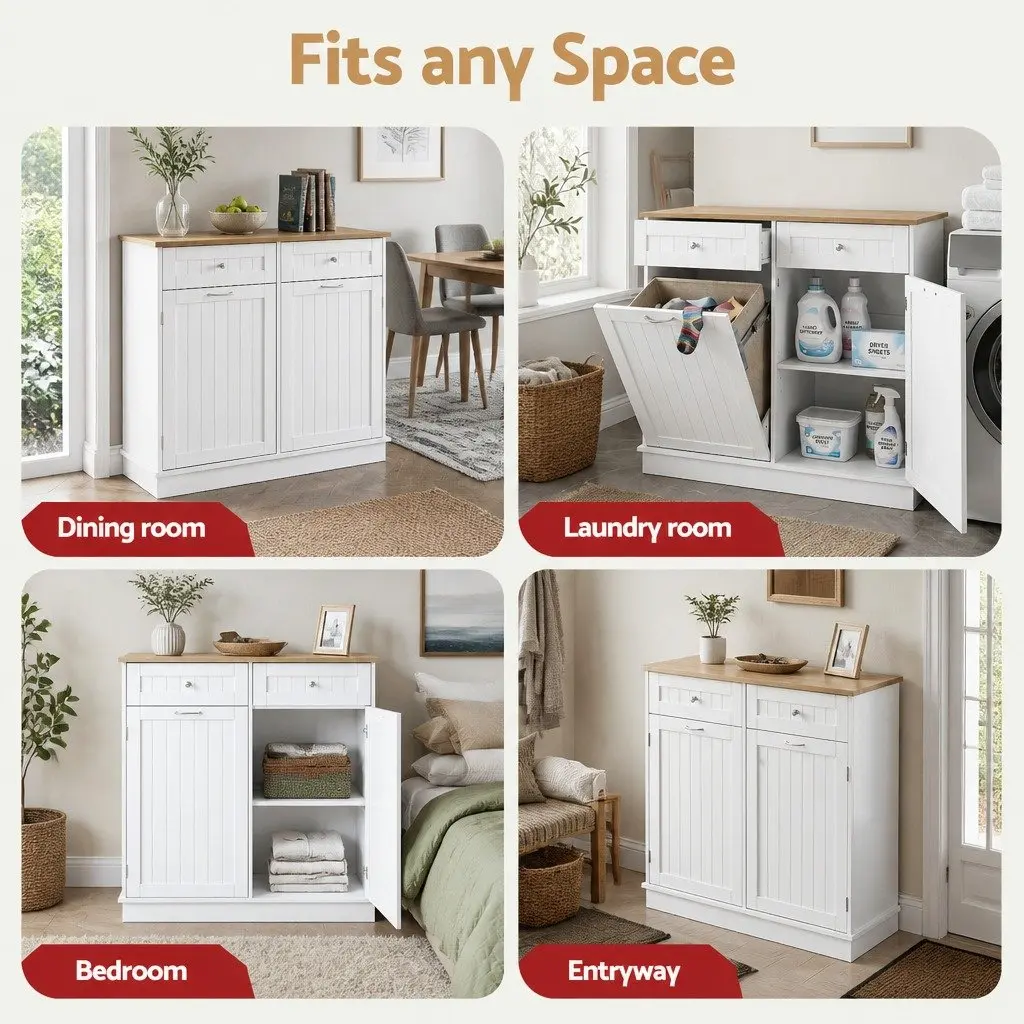 White Kitchen Buffet Sideboard with