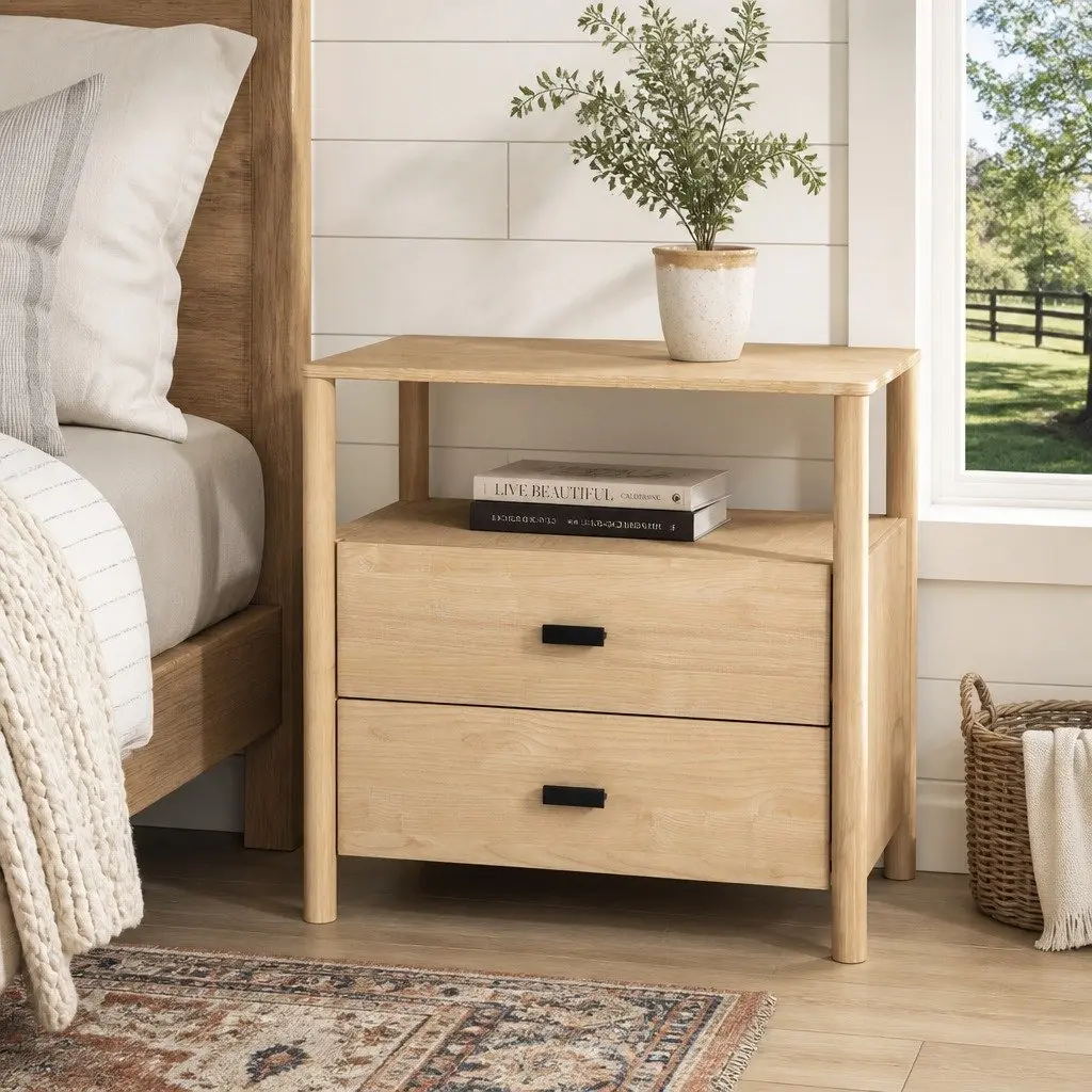 Pine Wood Nightstand