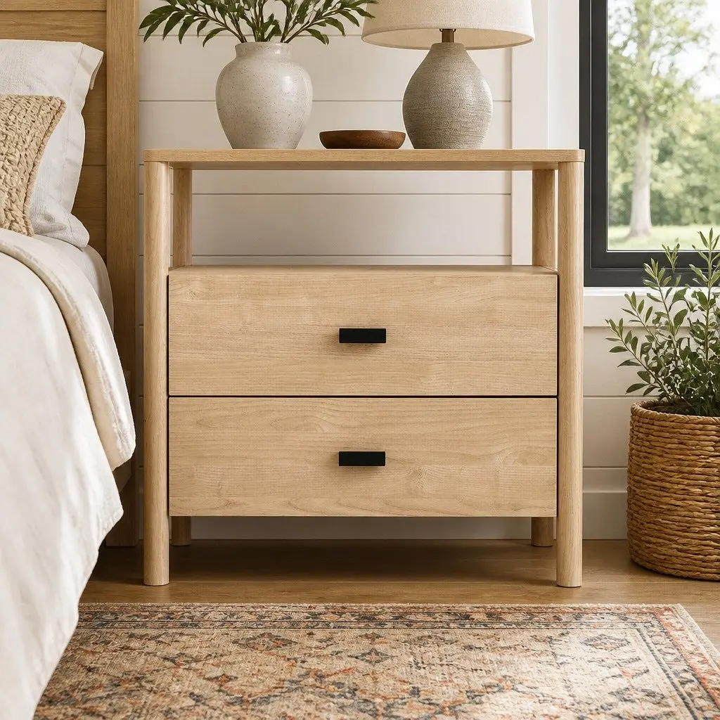 Pine Wood Nightstand